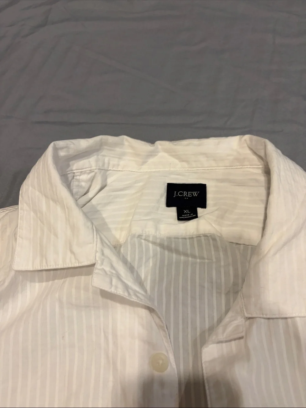 J. Crew White Short-Sleeve Button-Down Shirt